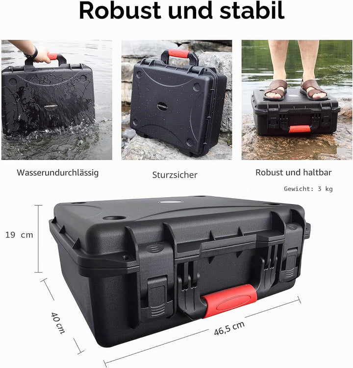 FPVtosky Professionelle Koffer für DJI FPV, Wasserdichte harte Tragetasche für DJI FPV Fly More Comb