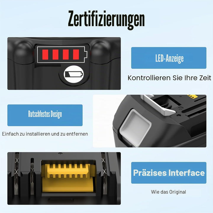 4X 18V 5.5Ah Ersatz für Makita Akku 18V BL1850B BL1850 BL1840B BL1860B für akku BL1830B BL1820B BL18