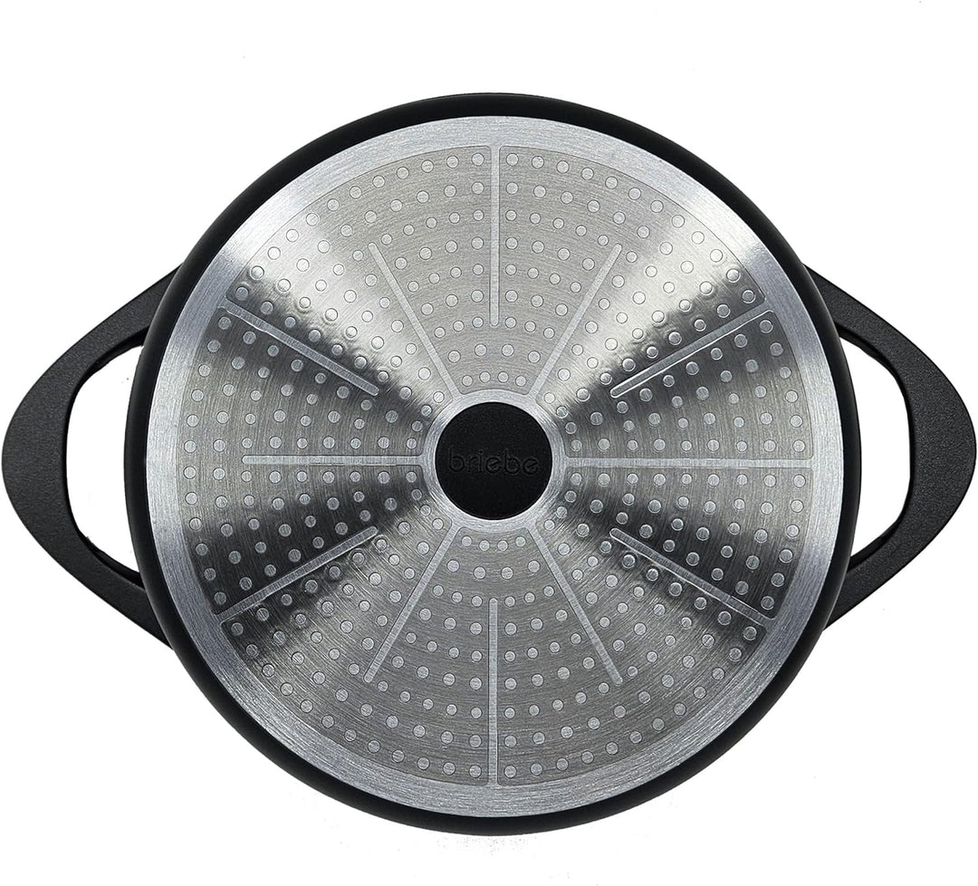 briebe Topfset Induktion 8-Teilig, Kochtopf Set 4 Töpfen aus Aluminiumguss, Antihaftbeschichtung ILA