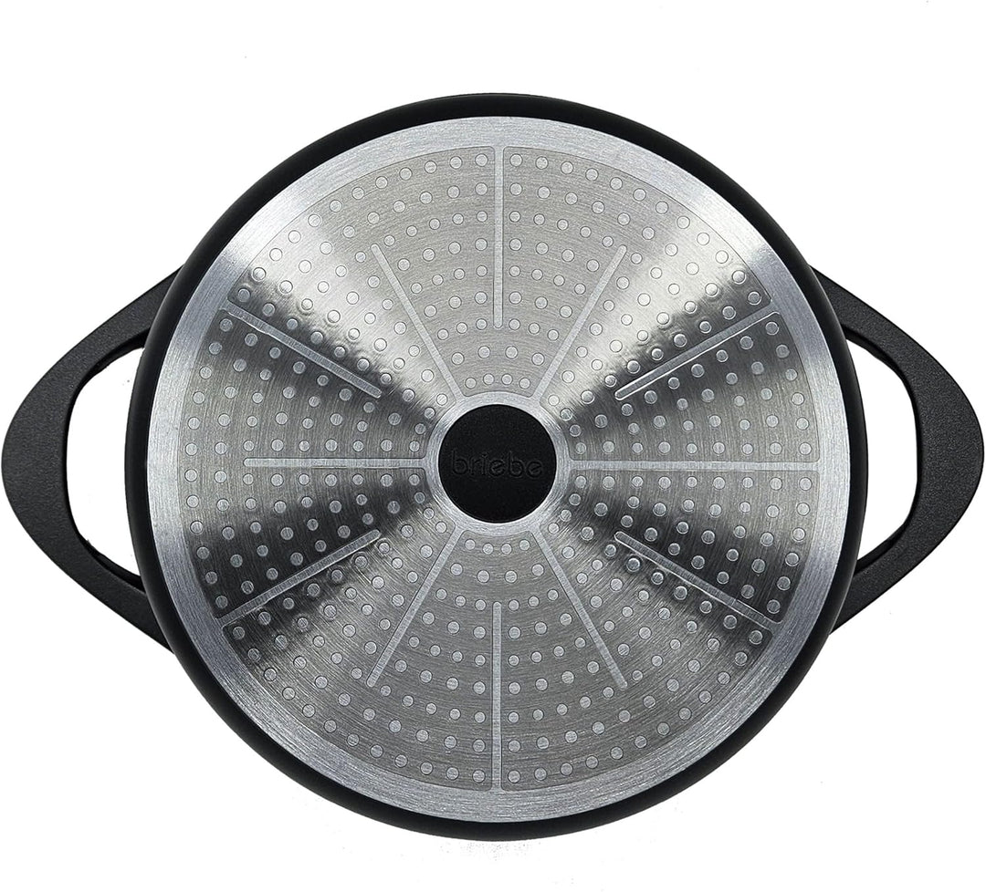 briebe Topfset Induktion 8-Teilig, Kochtopf Set 4 Töpfen aus Aluminiumguss, Antihaftbeschichtung ILA