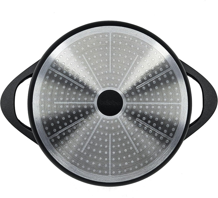 briebe Topfset Induktion 8-Teilig, Kochtopf Set 4 Töpfen aus Aluminiumguss, Antihaftbeschichtung ILA