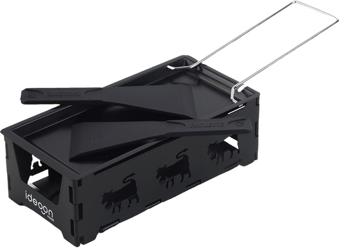 ideoon 3er-Set Faltbares Raclette-Teelicht für 1-2 Personen, Raclette Set ohne Strom inkl. Teelichte