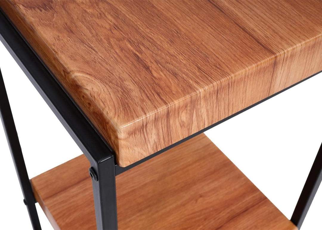 Blumentisch HWC-K71, Blumenregal Beistelltisch Pflanzregal, MVG-Zertifiziert MDF Metall - naturfarbe