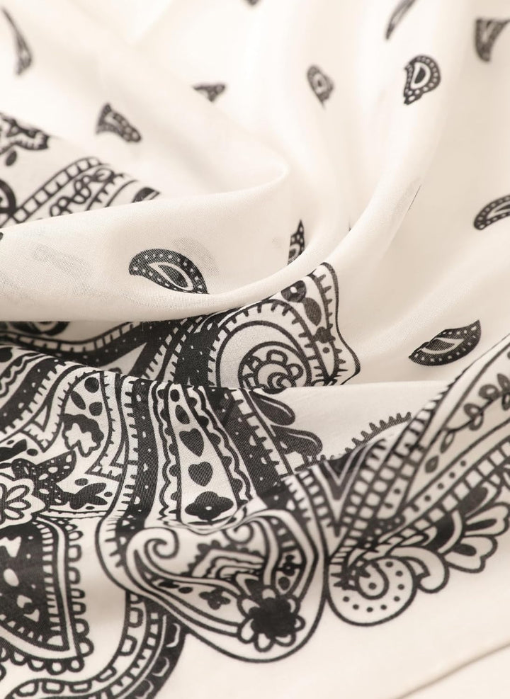 Unisex Seide Baumwolle Mix 65/65 cm Halstuch handrolliert Nickituch Kopftuch Bandana Seidenhalstuch