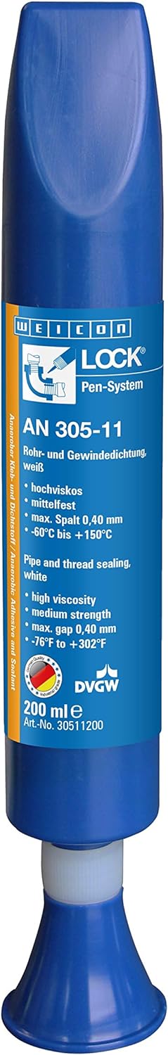 WEICONLOCK AN 305-11 200 ml, Rohr-und Gewindedichtung | Trinkwasser-Zulassung, 200 ml