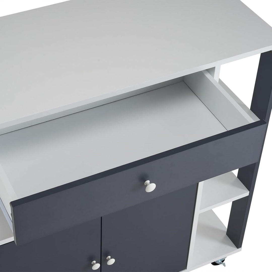 Bonnlo Küchenwagen mit Rollen, Kühceninsel, Servierwagen mit Schublade, Küchenschrank Arbeitsplatte