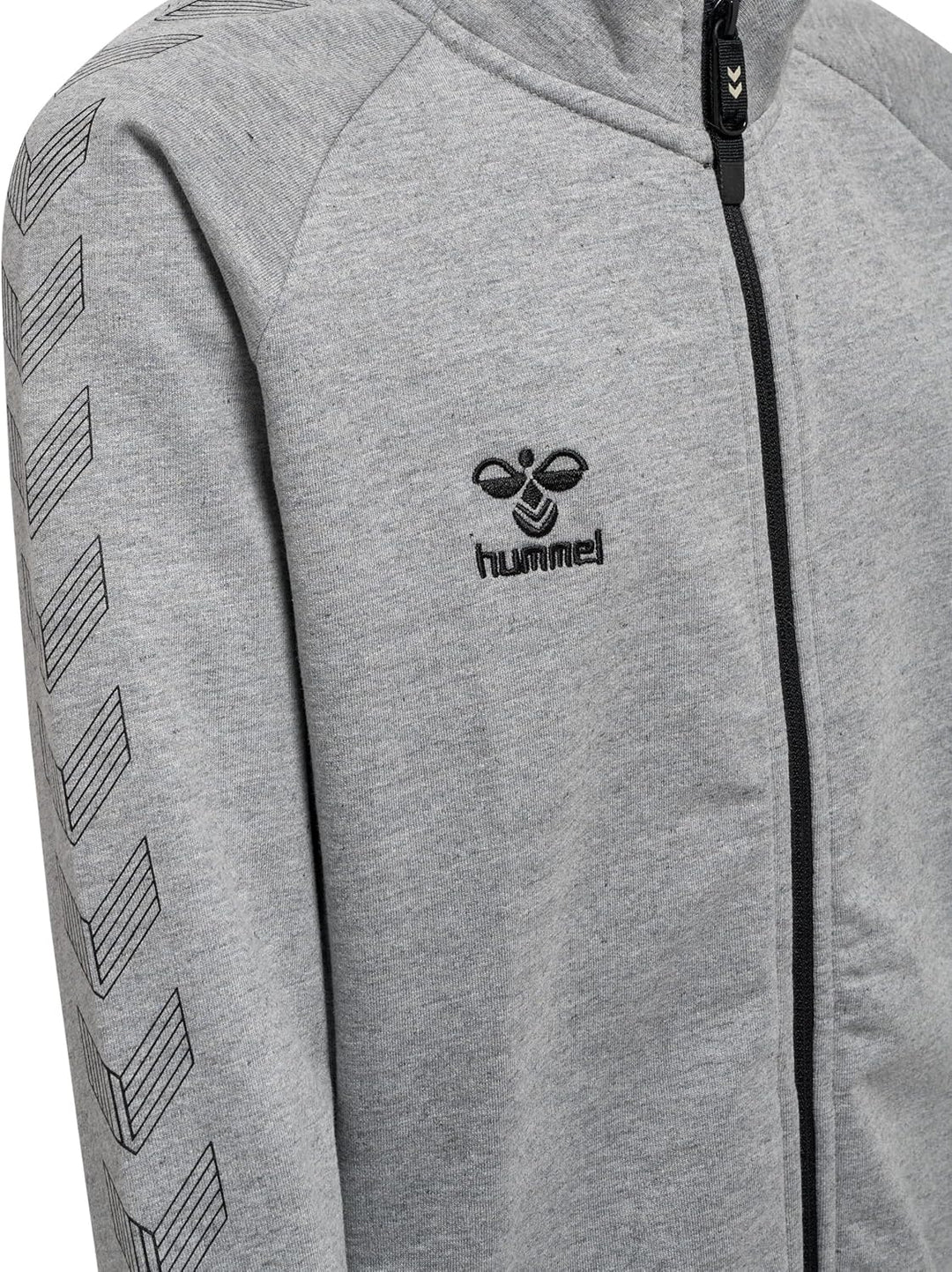 hummel UNI_KIDS Hmlmove Grid Cotton Zip Jacket Kids jacket 140 GREY MELANGE, 140 GREY MELANGE