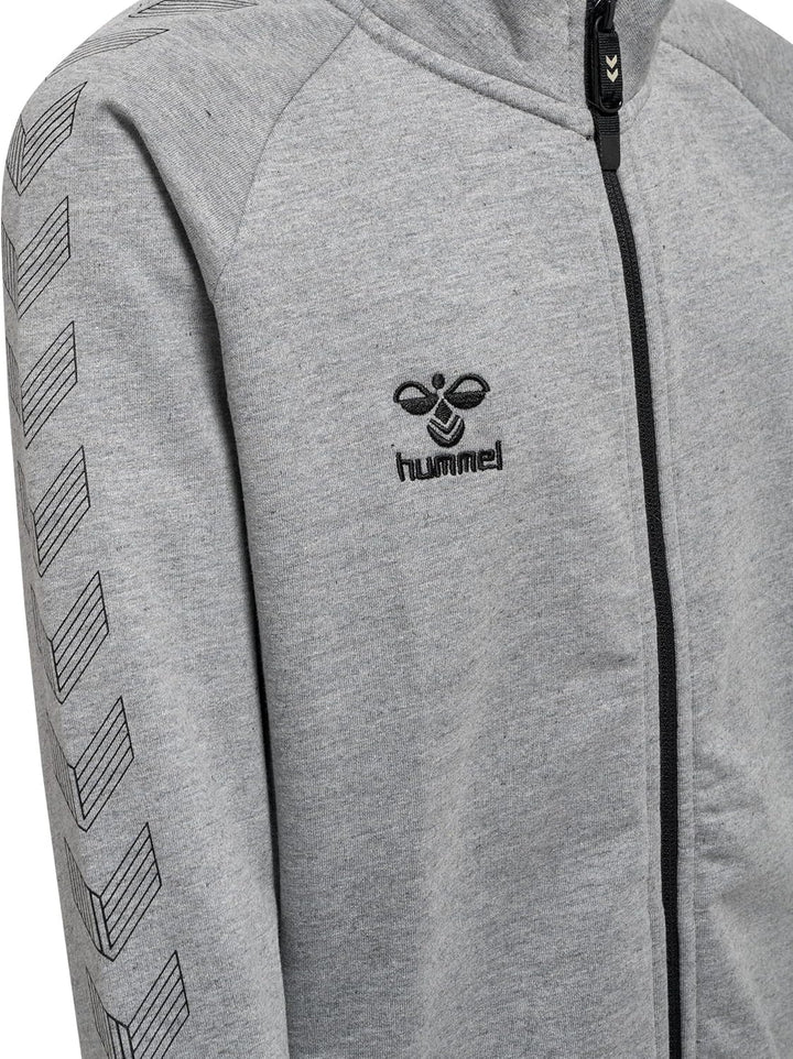 hummel UNI_KIDS Hmlmove Grid Cotton Zip Jacket Kids jacket 140 GREY MELANGE, 140 GREY MELANGE