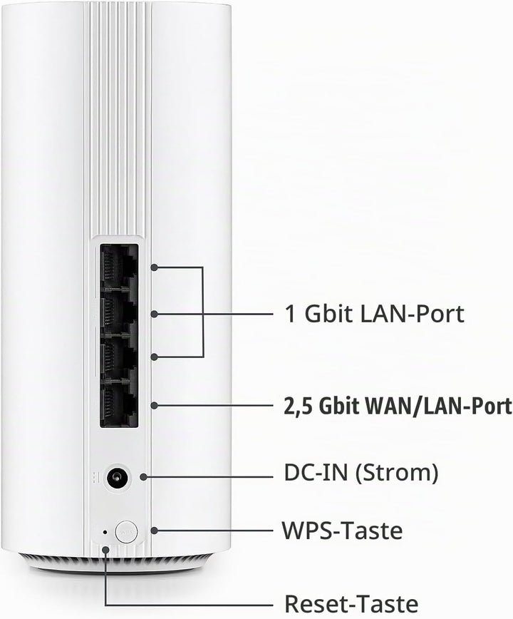 devolo WiFi 7 Mesh BE6500 3-Pack, Highspeed Mesh-WLAN-System, WLAN-Verstärker, bis zu 6.500 Mbit/s,