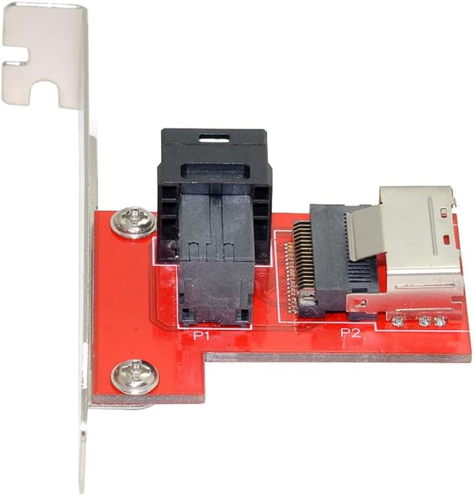 NFHK PCI-Express 4.0 Mini SAS SFF-8087 to SAS HD SFF-8643 PCBA Female Adapter with Bracket