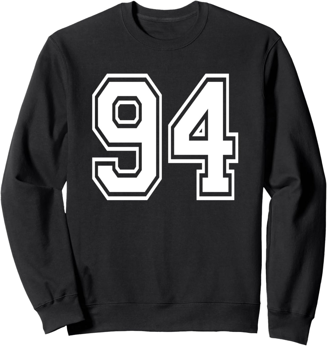 Number 94 Numbered Uniform Sports Jersey Team 94th Birthday Sweatshirt