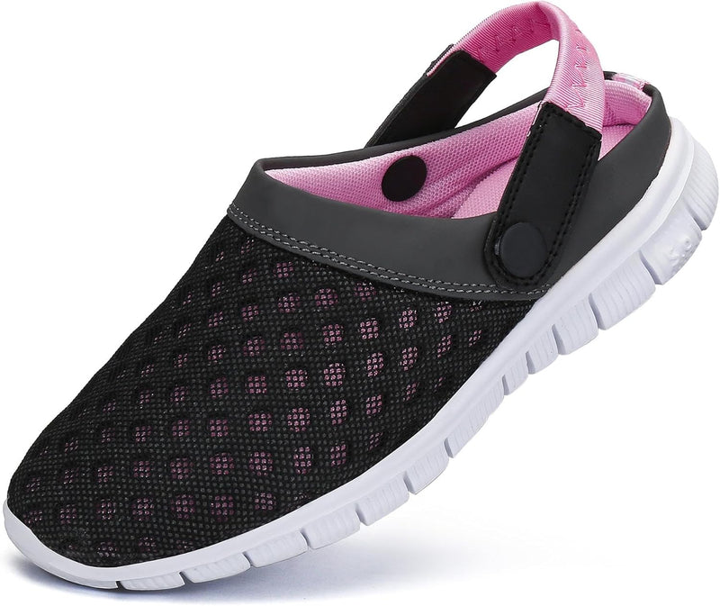 SAGUARO Sommer Unisex Clogs Hausschuhe Mesh Atmungsaktiv Gartenschuhe Gr. 36-48 36 EU Rosa, 36 EU Ro