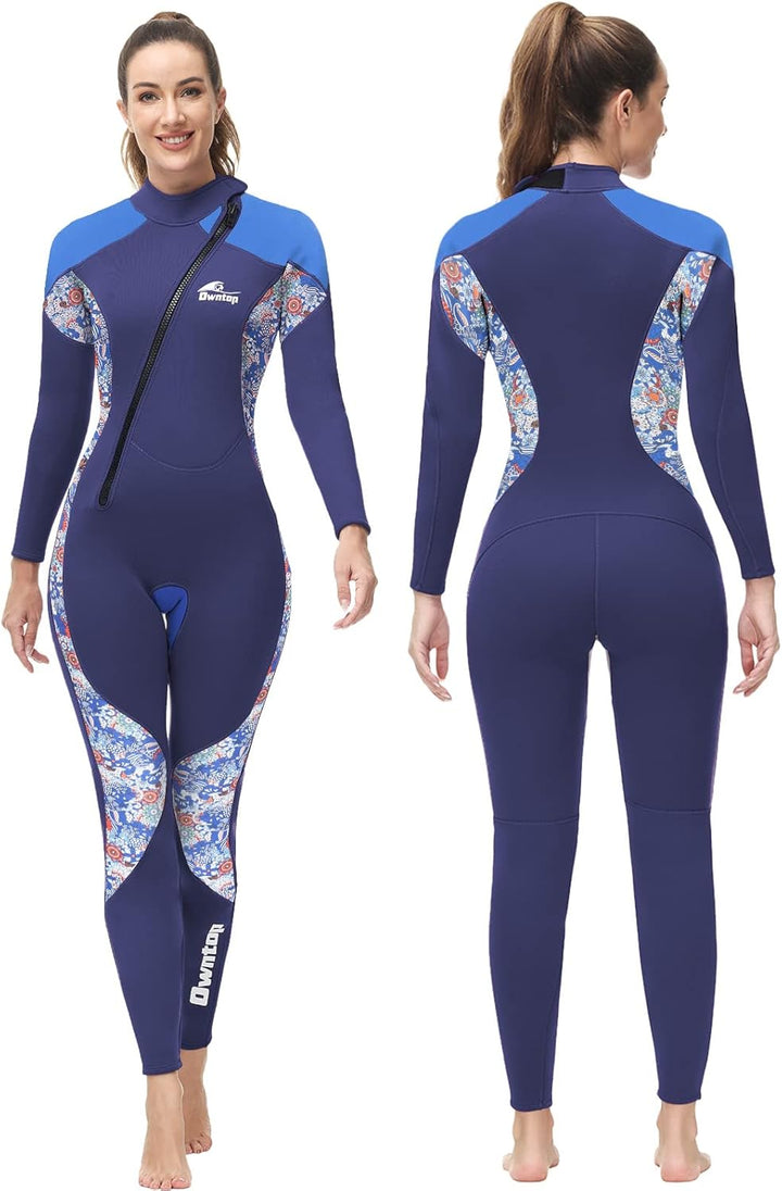PROTAURI Neoprenanzug Damen 3MM Lang Neopren Reissverschluss Tauchanzug Warm Thermo Halten Ultra Str