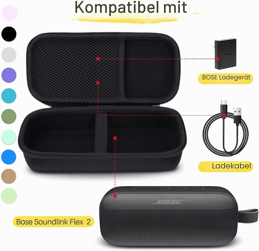Hart Schutz Hülle Etui für Bose SoundLink Flex (2 Gen) / Flex Tragbarer Lautsprecher Armeegrün Etui