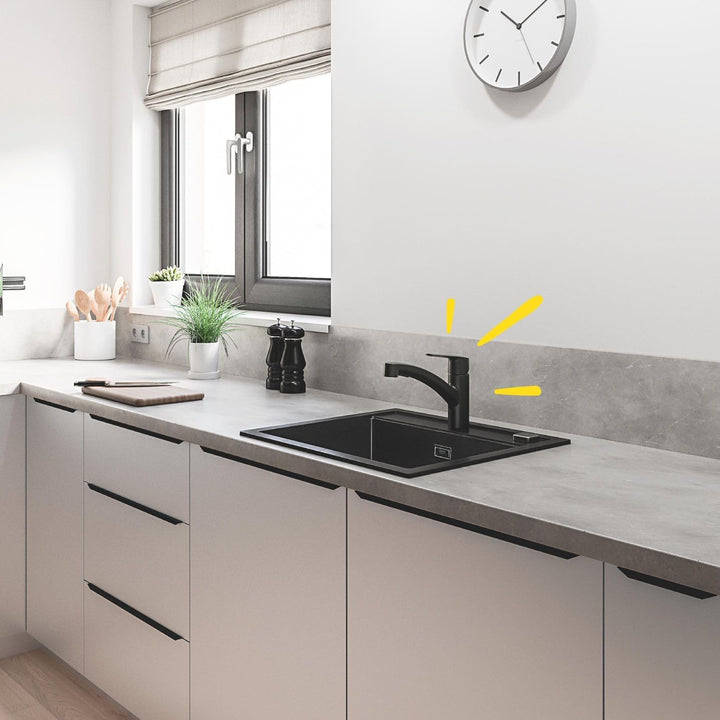 GROHE Start - Einhand-Spültischbatterie (Schwenkbereich 90°, Laminarstrahl/SpeedClean Brausestrahl,