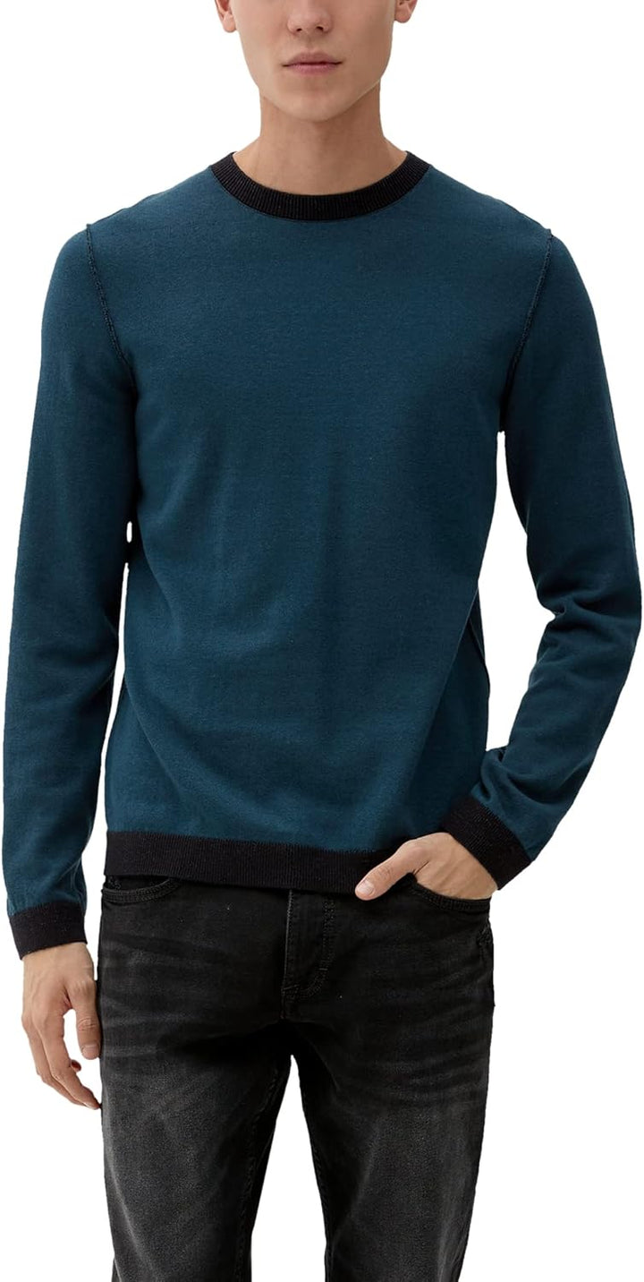 Q/S designed by Men's 2118686 Strickpullover, Blau, S