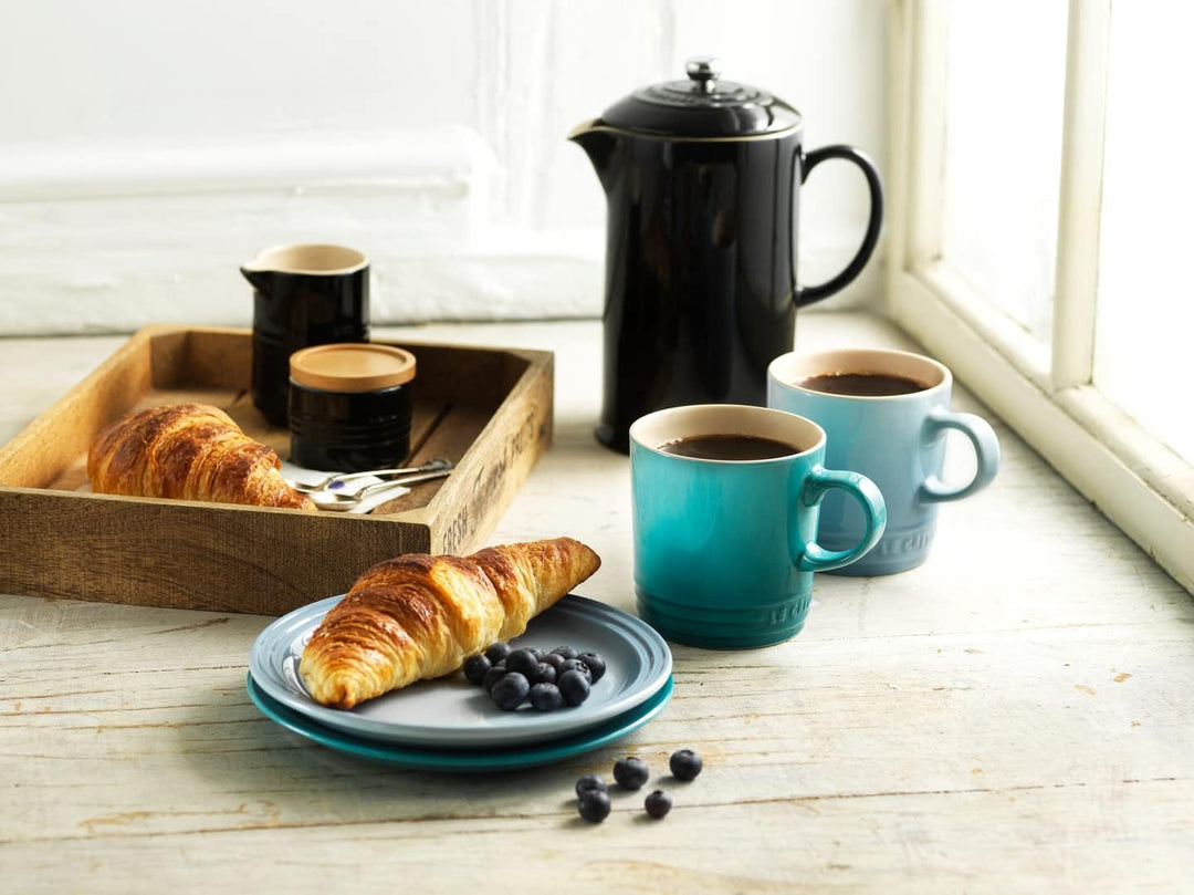 Le Creuset Kaffeebereiter aus Steinzeug, 1 L, Schwarz, 91028200140000 Schwarz Glänzend, Schwarz Glän