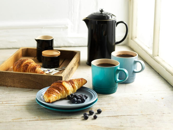 Le Creuset Kaffeebereiter aus Steinzeug, 1 L, Schwarz, 91028200140000 Schwarz Glänzend, Schwarz Glän