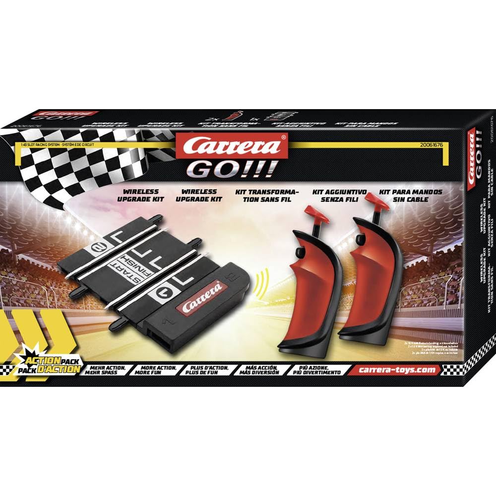 Carrera - 20061676 GO!!! Wireless Upgrade Kit (Juni) | Kabellose Handregler für GO!!! Rennbahnen | E