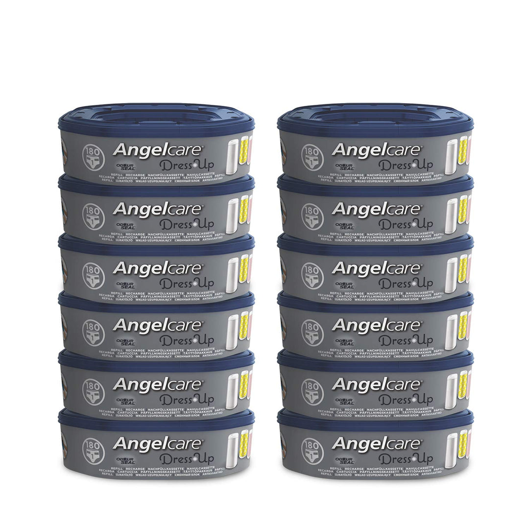 Angelcare Original Nachfüllkassetten Classic/Dress-Up XL, 12er-Pack, 5x weniger Folienverbrauch 12 s