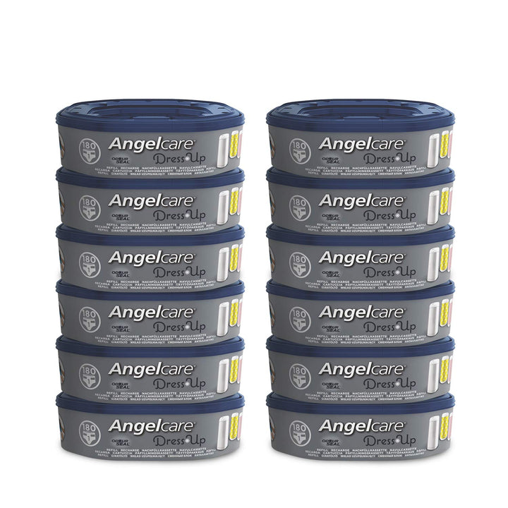 Angelcare Original Nachfüllkassetten Classic/Dress-Up XL, 12er-Pack, 5x weniger Folienverbrauch 12 s
