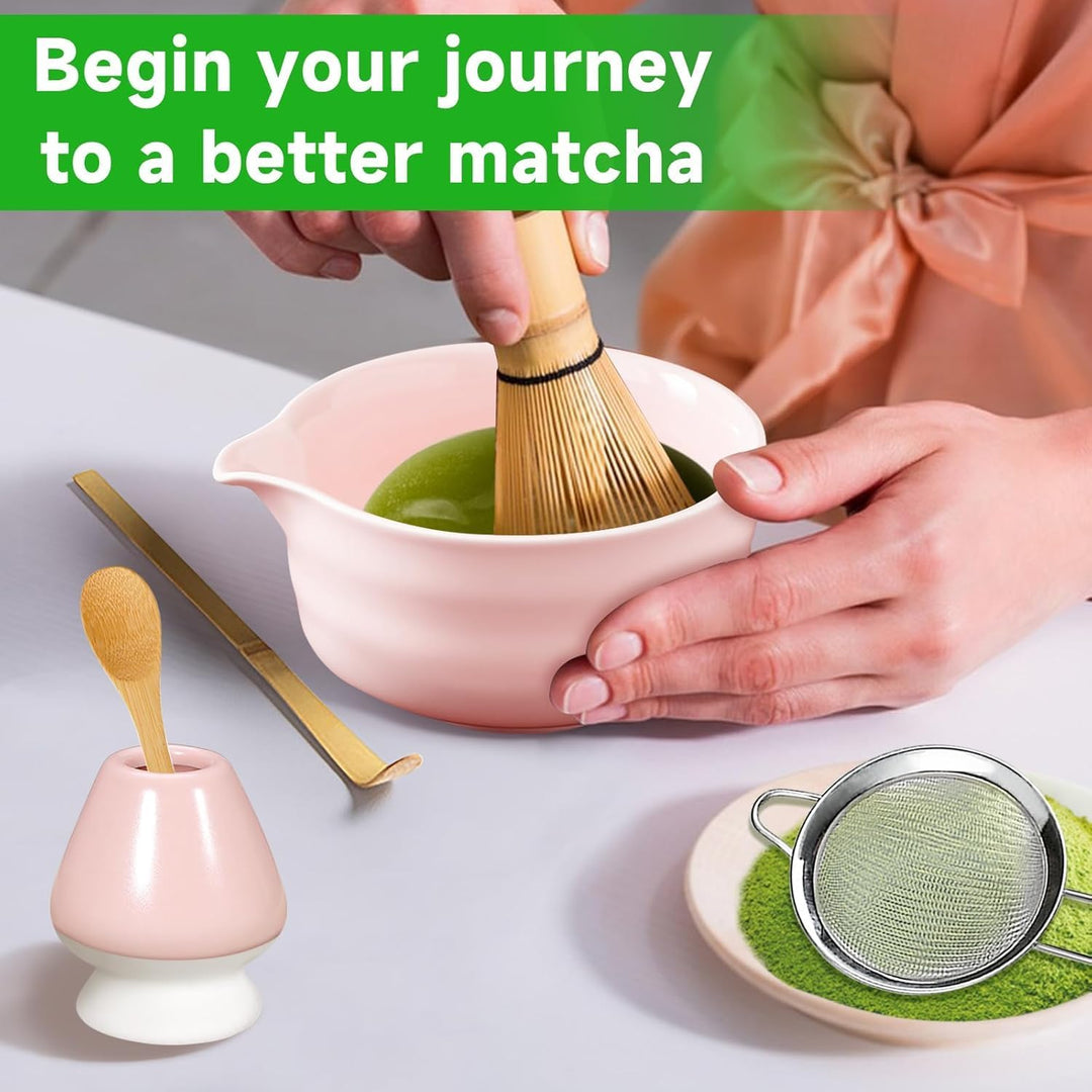 Simsky Matcha set, Japanisches Tee-Set, Matcha-Schale, Schaufel, Sieb, Matcha-Besenhalter, Matcha-Be