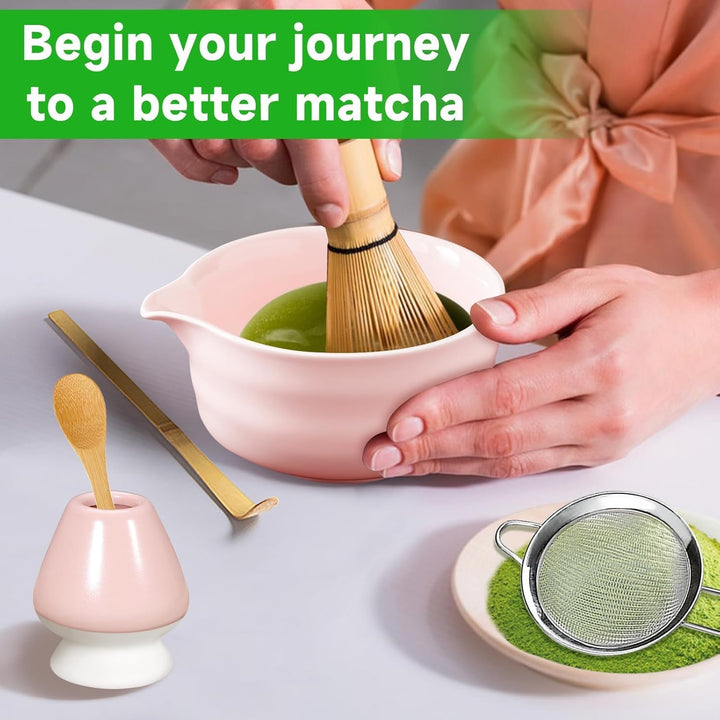 Simsky Matcha set, Japanisches Tee-Set, Matcha-Schale, Schaufel, Sieb, Matcha-Besenhalter, Matcha-Be