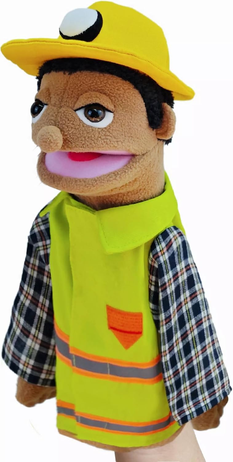 Theater-Handpuppen für Kinder,inklusive Lehrer,Polizist,Bauer,Pirat,Detektiv usw.mit beweglichen off
