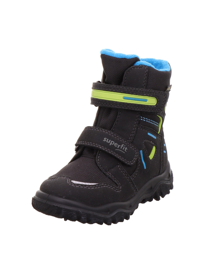 Superfit HUSKY 500080 Jungen Warm gefütterte Schneestiefel 25 EU Schwarz Blau 0200, 25 EU Schwarz Bl