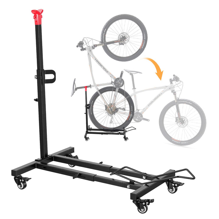 Vertikaler Fahrradständer, Freistehender Indoor-Fahrradständer Aufrechter Fahrradbodenständer mit ei