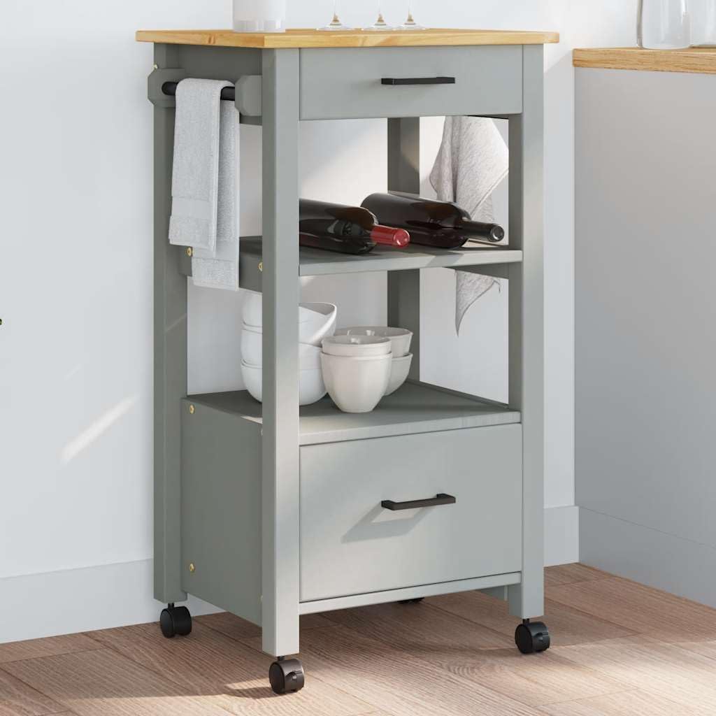 vidaXL Küchenwagen, Servierwagen mit viel Stauraum, Beistellwagen für Küche Wohnzimmer Badezimmer, T