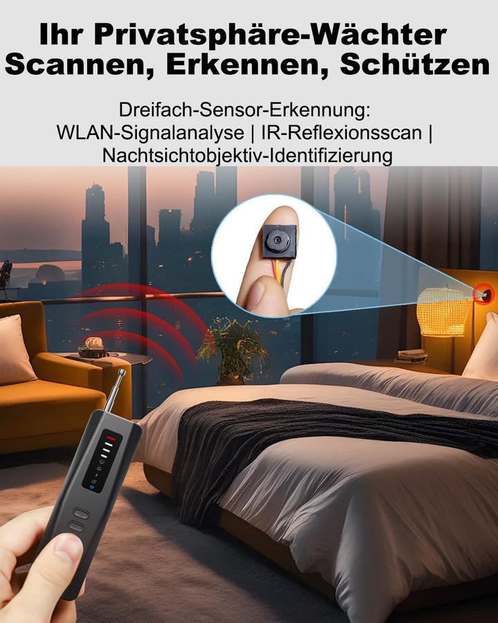 Wanzen Detektor 5 in 1 Versteckte Kamera Detektor RF Wireless Abhörwanzen Aufspüren Finder GPS Track