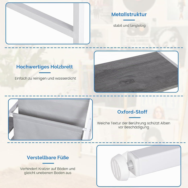 HYCFYJR Plattenspieler Ständer, Schallplatten Aufbewahrung mit 3-stufiger Vinyl Halter, Schallplatte