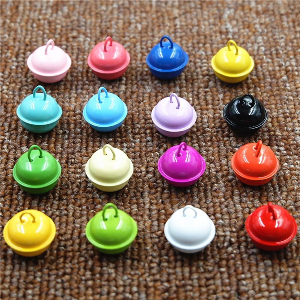 50 Stück Glöckchen zum Basteln 22mm Metallglöckchen Bunt Glocken Schellen mit Ösen Glöckchen Bastelg