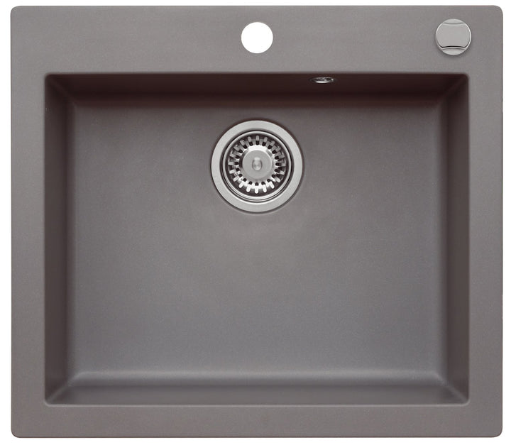 AXIS KITCHEN Granitspüle Einbauspüle Mojito 60 Küchenspüle Moonlight Grey Grau Material Axigran 60er