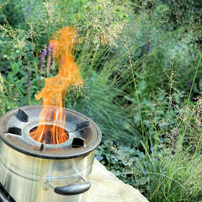 BBQ-Toro Raketenofen RAKETE #3 | Edelstahl Rocket Stove für Dutch Oven, Grillpfannen und vieles mehr