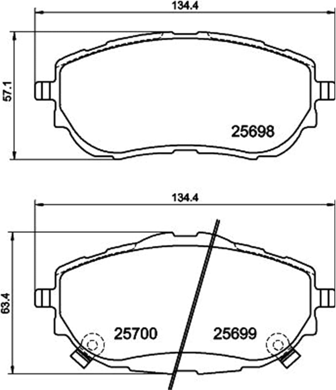 HELLA PAGID 8DB 355 020-281 Bremsbelagsatz - T2243 - Dicke/Stärke: 18.7mm - Bremssystem: Bosch - mit