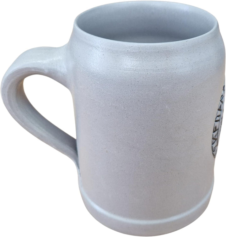 Töpferey Bierkrug Wikinger - Tonbecher mit Gravur Vegvisir, Mittelalter Kaffeebecher, Keramik Becher