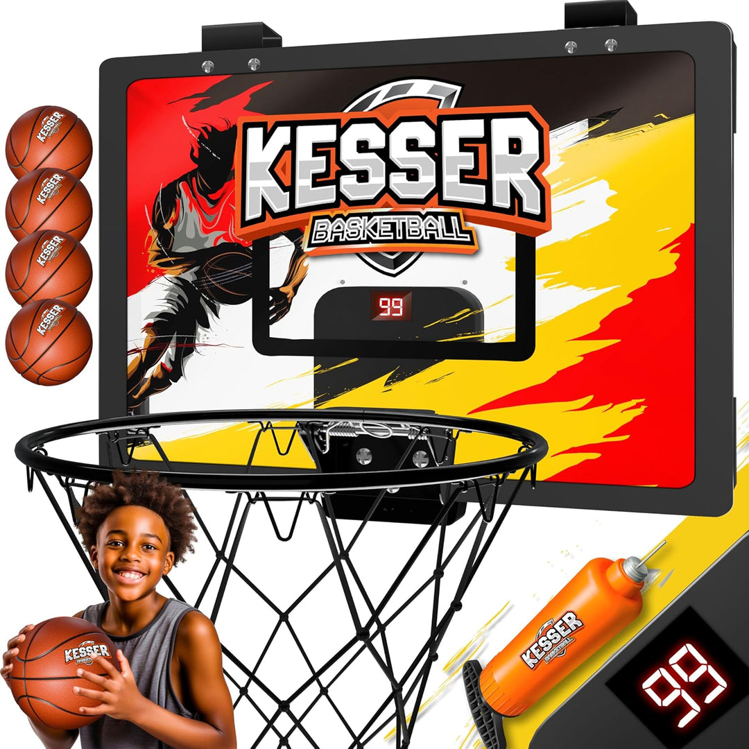 KESSER® Mini-Basketballkorb fürs Zimmer & Büro | Tür-Basketballkorb Indoor & Outdoor | Basketball-Bo