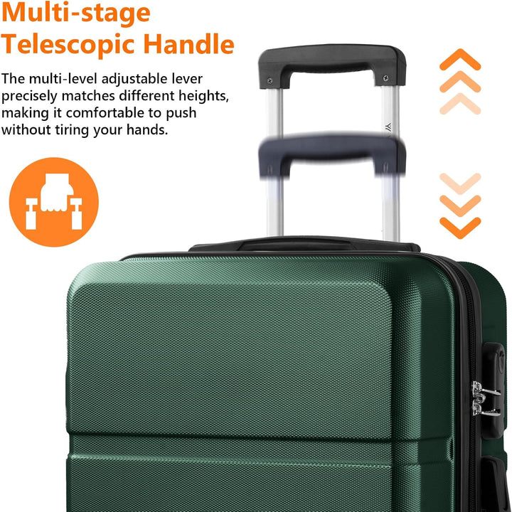 Gepäck, Trolley Suitcase Reisekoffer, Rollkoffer Handgepäck, Kabinenkoffer mit 4 Rollen 360°, Hartsc