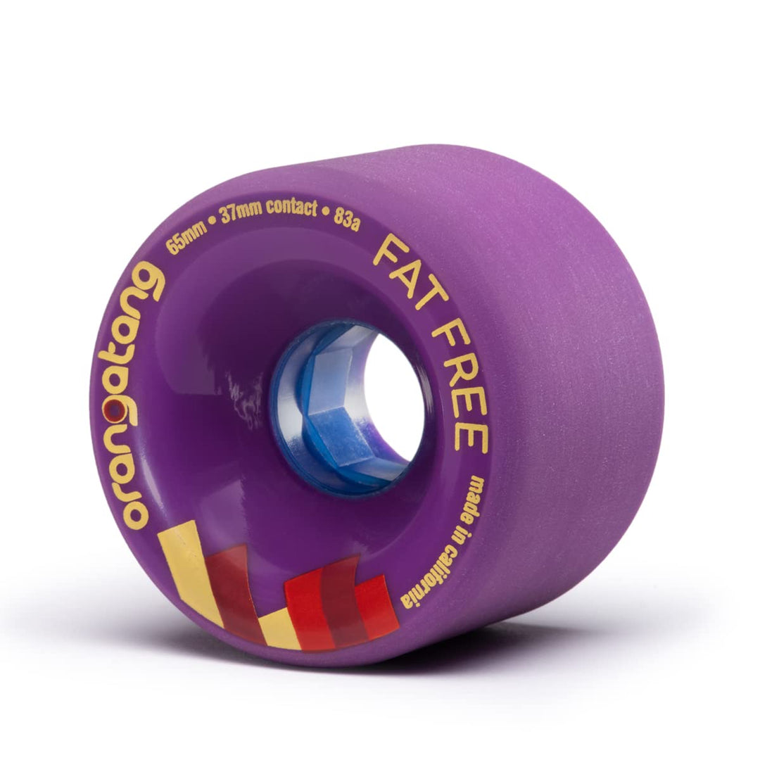 Longboard Räder Orangatang Fat Free 65mm 83a Rollen uni, uni