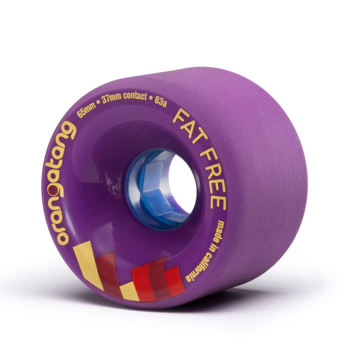Longboard Räder Orangatang Fat Free 65mm 83a Rollen uni, uni