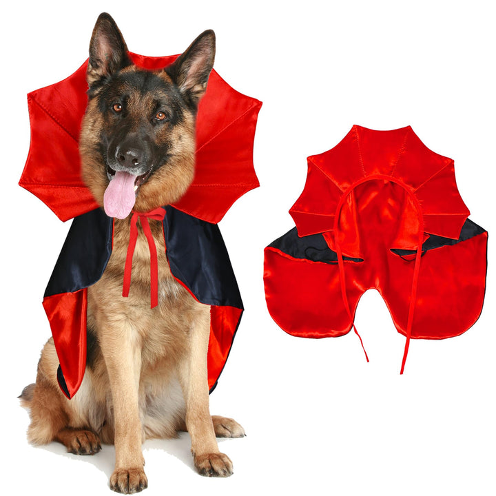 GOYOSWA Hund Halloween Kostüme, Hund Vampir Umhang Kostüm Hund Teufel Kostüm Hund Vampir Umhang Umha