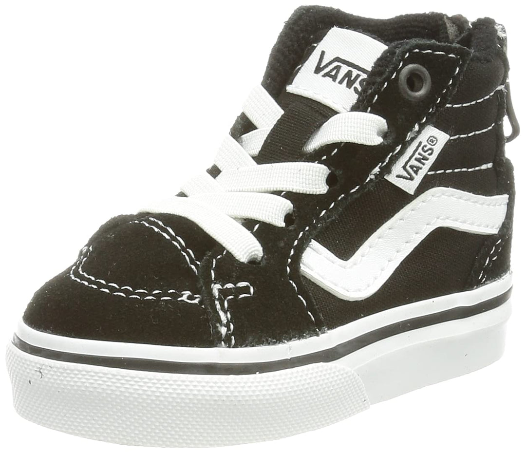 Vans Unisex Kinder Filmore Hi Zip Suede/Canvas Sneaker 18.5 EU Suede Canvas Black White, 18.5 EU Sue