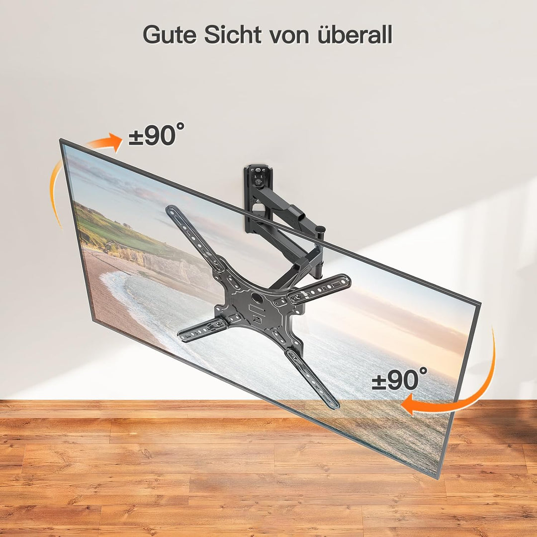 ELIVED TV Wandhalterung Schwenkbar Neigbar TV Halterung für 26-60 Zoll Flach/Curved Fernseher oder M