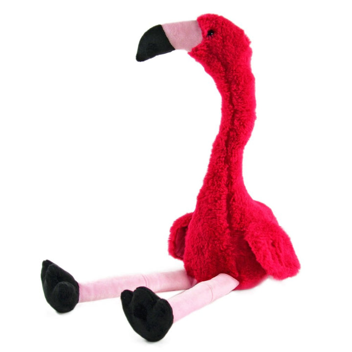 Kögler 76502 - Labertier Flamingo Peet, ca. 34,5 cm gross, nachsprechendes Plüschtier mit Wiedergabe