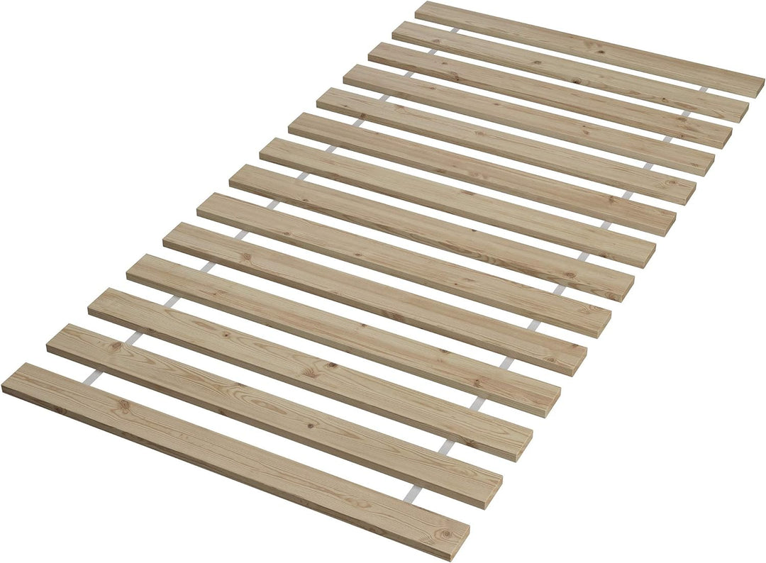Erst-Holz® Einzelbett Kiefer Natur 80x200 Massivholzbett Futonbett Jugendbett Rollrost 60.35-08