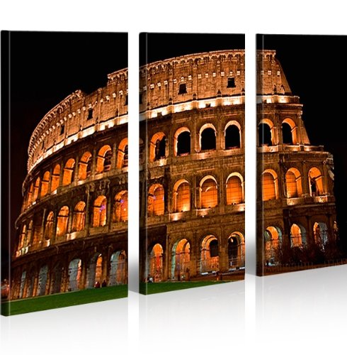 islandburner Bild Bilder auf Leinwand Colosseum Rom XXL Poster Leinwandbild Wandbild art up your lif