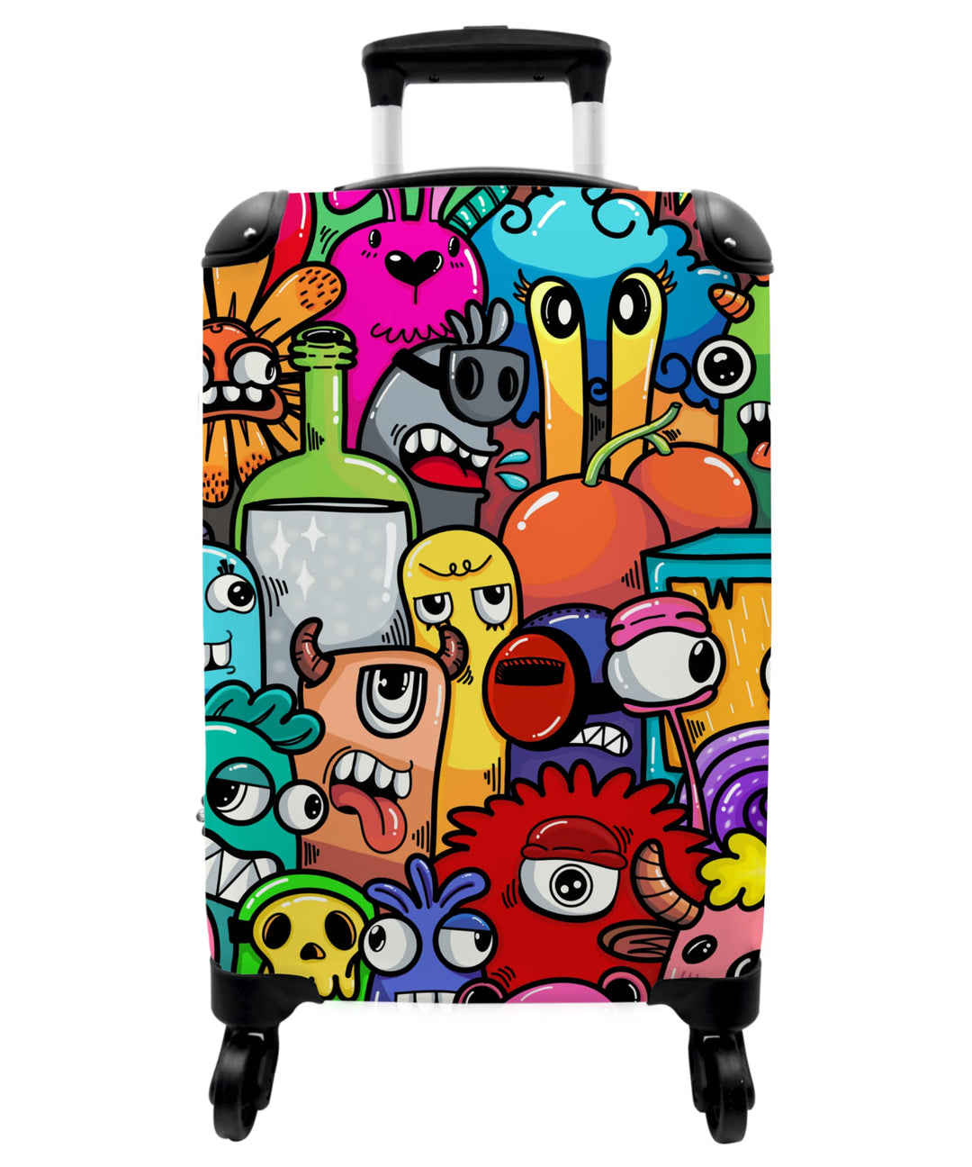NoBoringSuitcases.com® Kinder Koffer Hartschalenkoffer Klein Rollkoffer Handgepäck Geschenk - Monste