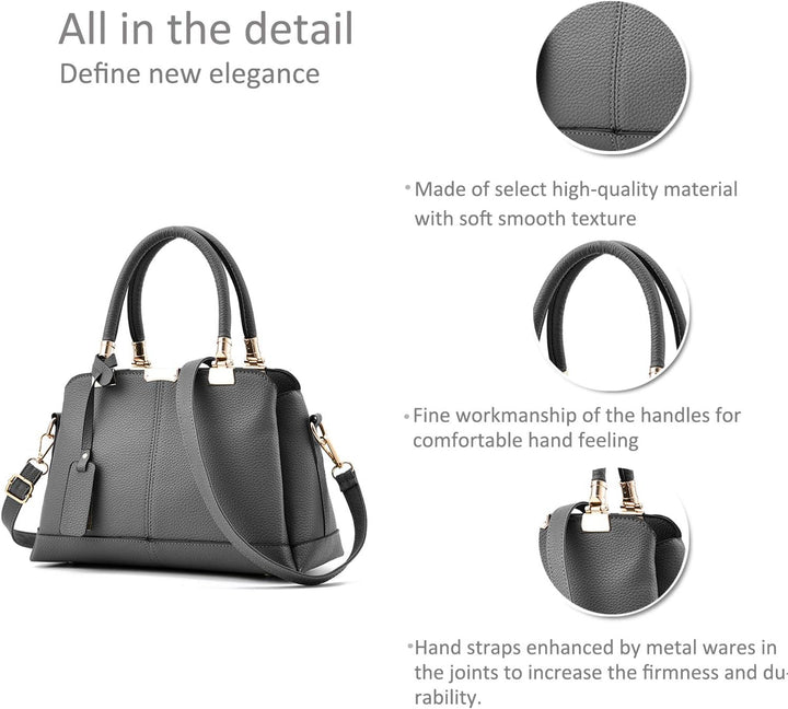 NICOLE &amp; DORIS Damen Handtaschen Elegante Damen Tasche Designe Frauen Umhängetasche PU Weiche Ledert